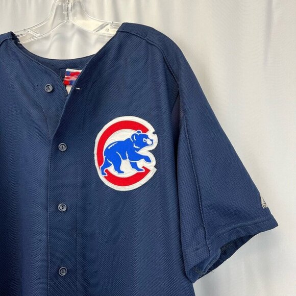 Mark Prior Chicago Cubs Majestic Mens Jersey Multicolor Henley Short Sleeve 2X - Picture 5 of 11